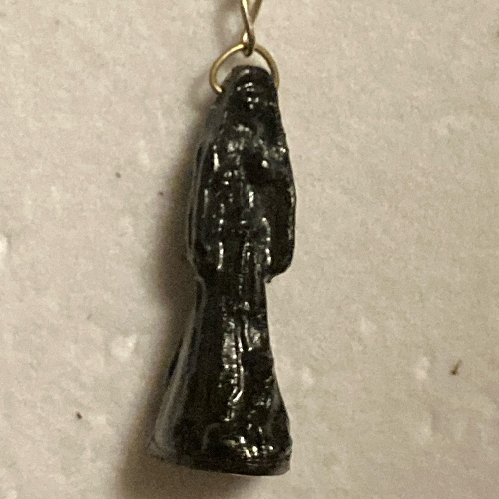 Odd Rosary dark Angel skull chain . Black and silvertone